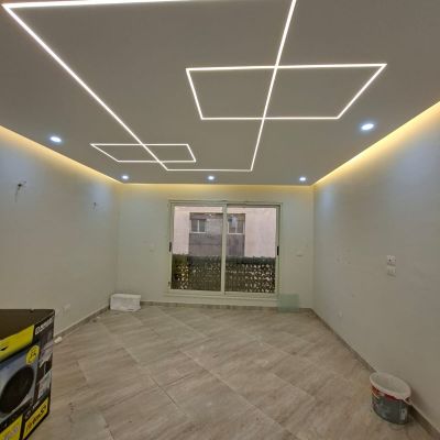 An empty apartment for rent in Dar Misr Al Qarnafel Compound in the First Settlement