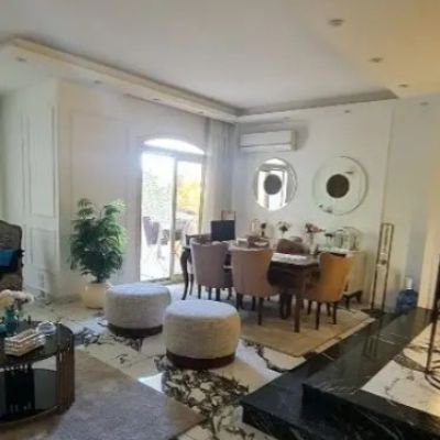 Furnished apartment for rent in Al Shweifat, Fifth Settlement, New Cairo.